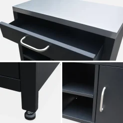 Modulo cucina da esterno in acciaio con 1 cassetto e 1 anta, 80cm