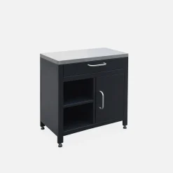 Modulo cucina da esterno in acciaio con 1 cassetto e 1 anta, 80cm