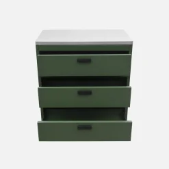 Modulo cucina da esterno in acciaio con 3 cassetti, 80cm