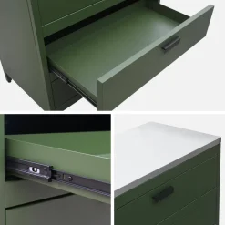 Modulo cucina da esterno in acciaio con 3 cassetti, 80cm