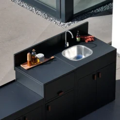 Modulo cucina da esterno in acciaio, 3 moduli
