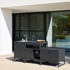 Modulo cucina da esterno in acciaio, 3 moduli