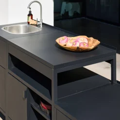 Modulo cucina da esterno in acciaio, 3 moduli