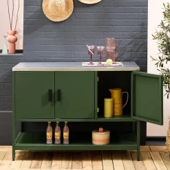 Modulo cucina da esterno in acciaio 3 ante e 1 ripiano, 120cm