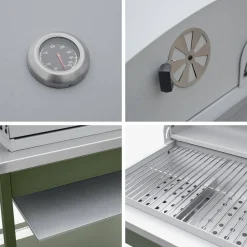 Modulo cucina da esterno con barbecue a carbonella, 3 moduli