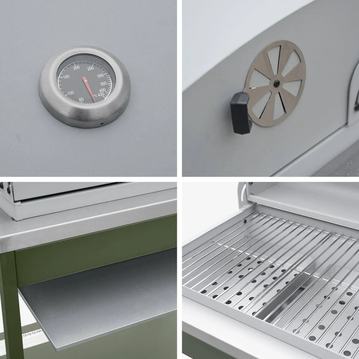 Modulo cucina da esterno con barbecue a carbonella, 3 moduli