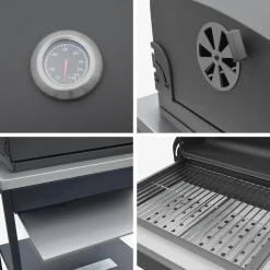 Modulo cucina da esterno con barbecue a carbonella