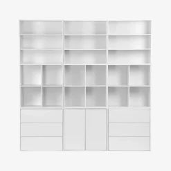 Modulo di stoccaggio decorativo in legno 3 cassetti