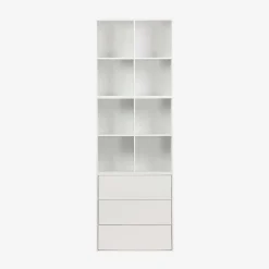 Modulo di stoccaggio decorativo in legno 3 cassetti