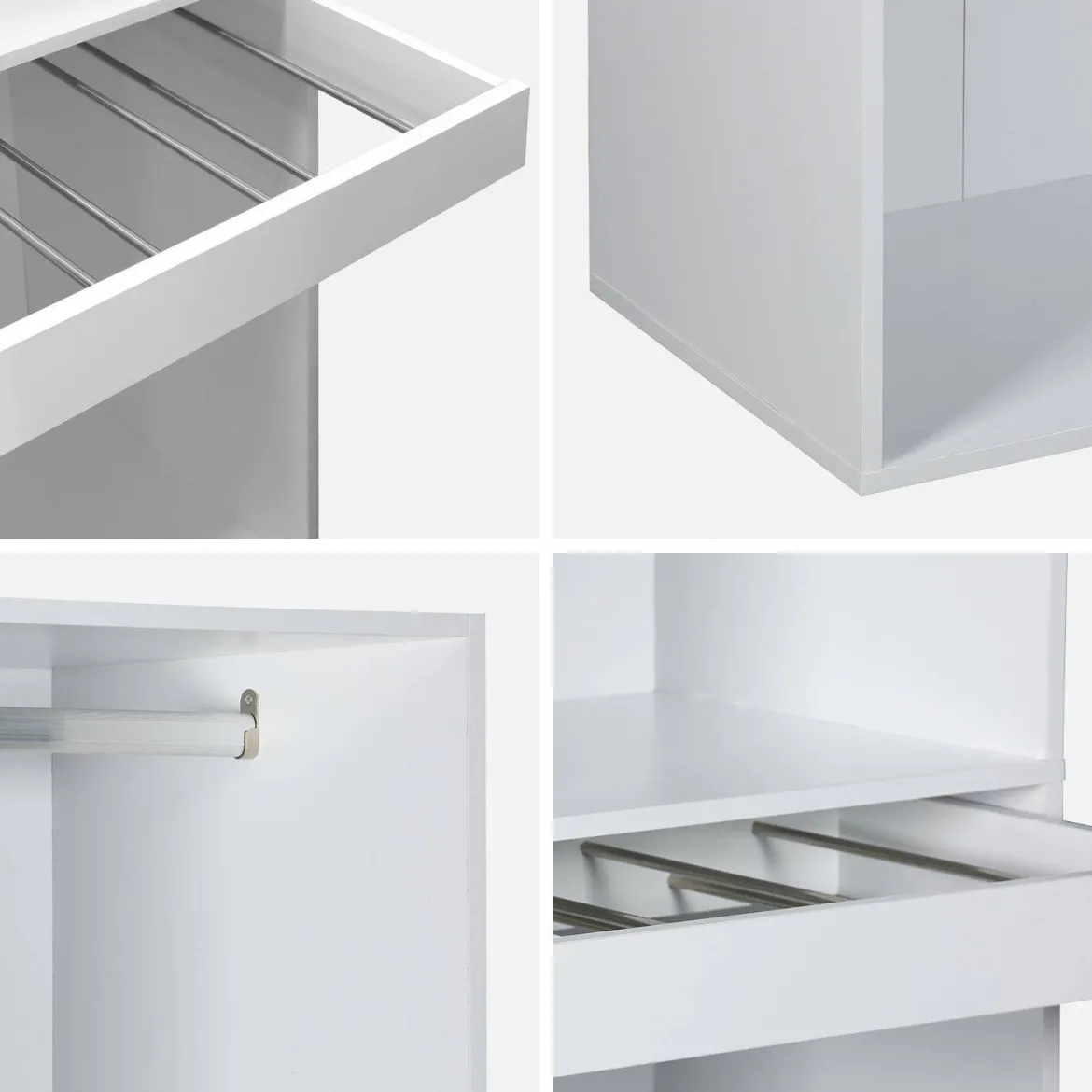 Modulo guardaroba con appendiabiti e portapantaloni