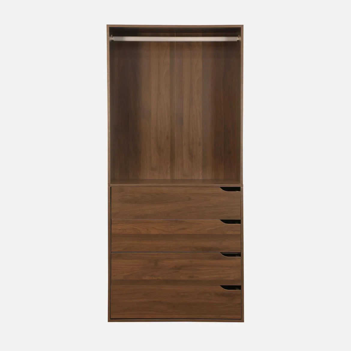 Modulo guardaroba decorazione legno 4 cassetti 1 appendiabiti