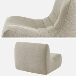 Modulo per divano modulare senza braccioli in bouclé