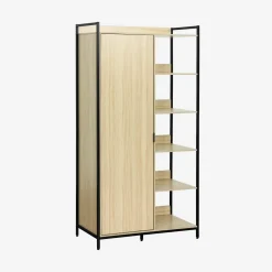Modulo armadio con 1 armadio, 6 ripiani e 1 anta