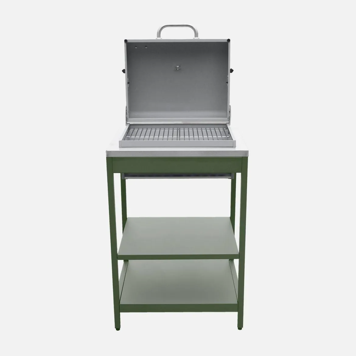 Modulo cucina da esterno con barbecue a carbonella