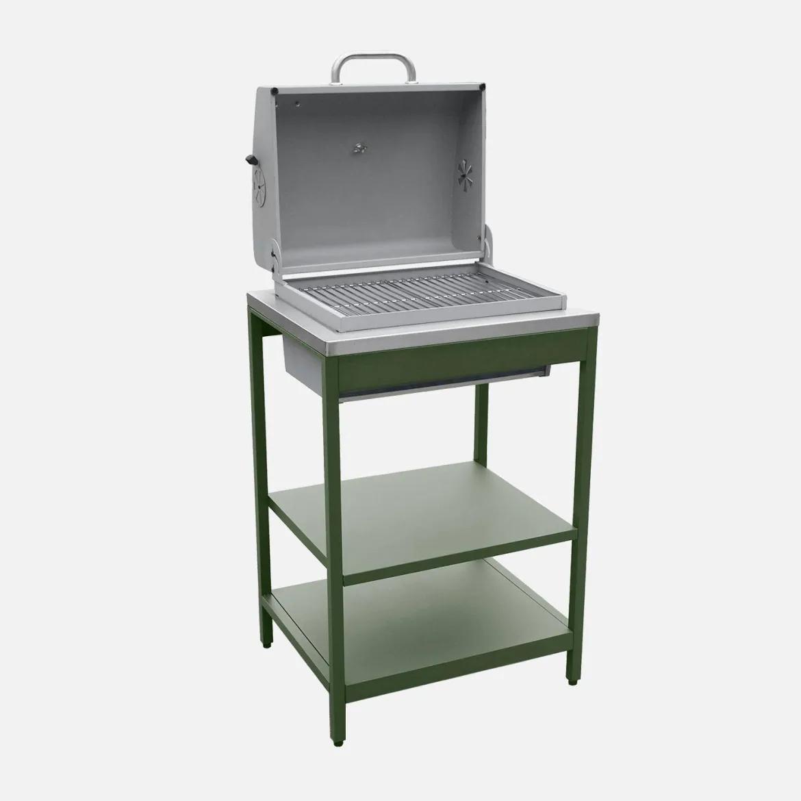 Modulo cucina da esterno con barbecue a carbonella