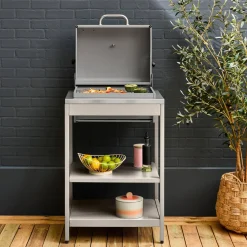 Modulo cucina da esterno con barbecue a carbonella