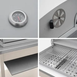 Modulo cucina da esterno con barbecue a carbonella