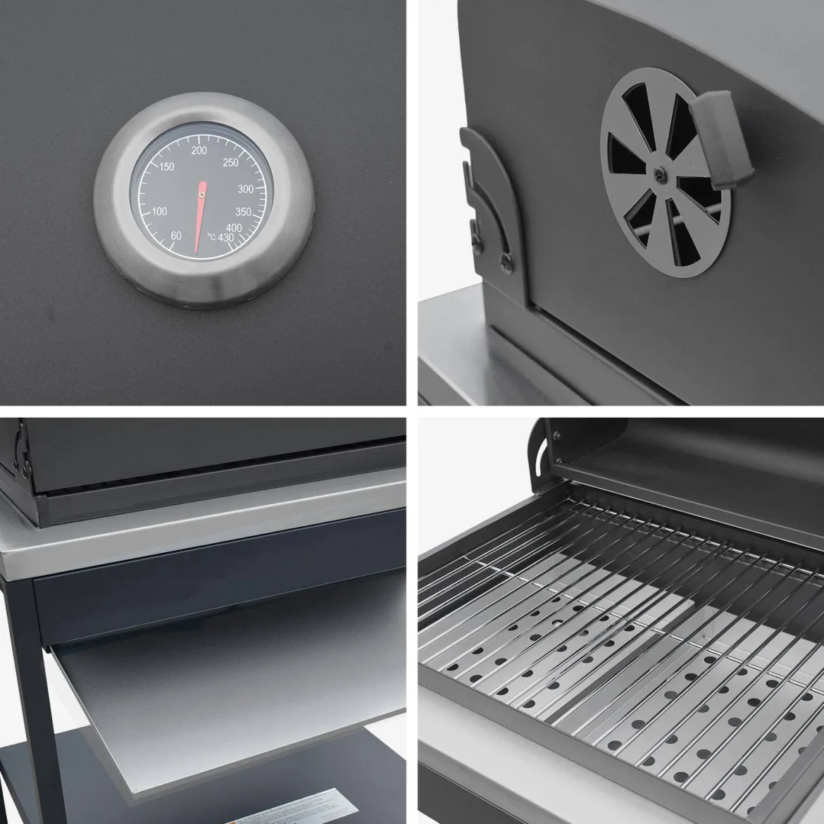 Modulo cucina da esterno con barbecue a carbonella e lavandino, 2 moduli