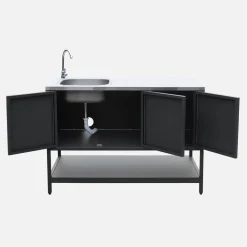 Modulo cucina da esterno in acciaio, 3 moduli