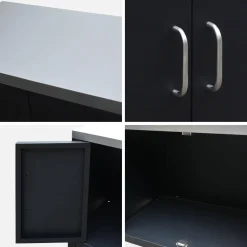 Modulo cucina da esterno in acciaio con barbecue a gas a 4 bruciatori, 80cm