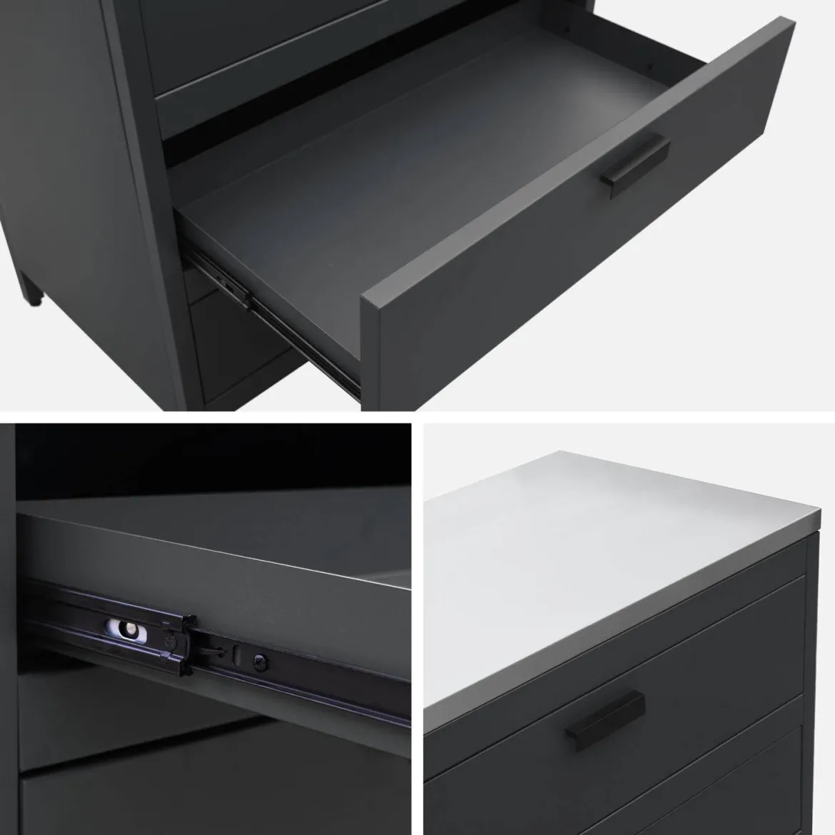 Modulo cucina da esterno in acciaio con 3 cassetti, 80cm