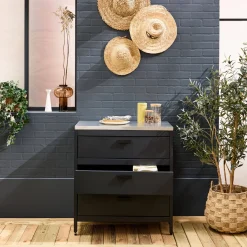 Modulo cucina da esterno in acciaio con 3 cassetti, 80cm