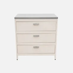 Modulo cucina da esterno in acciaio con 3 cassetti, 80cm