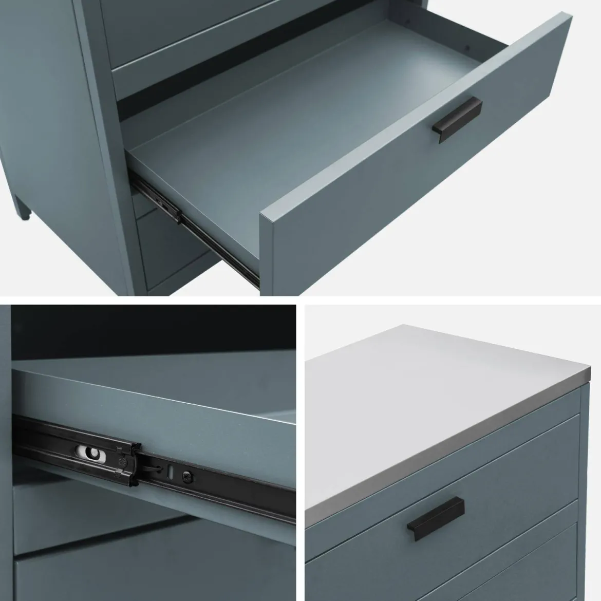 Modulo cucina da esterno in acciaio con 3 cassetti, 80cm