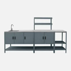Modulo cucina da esterno in acciaio, 3 moduli