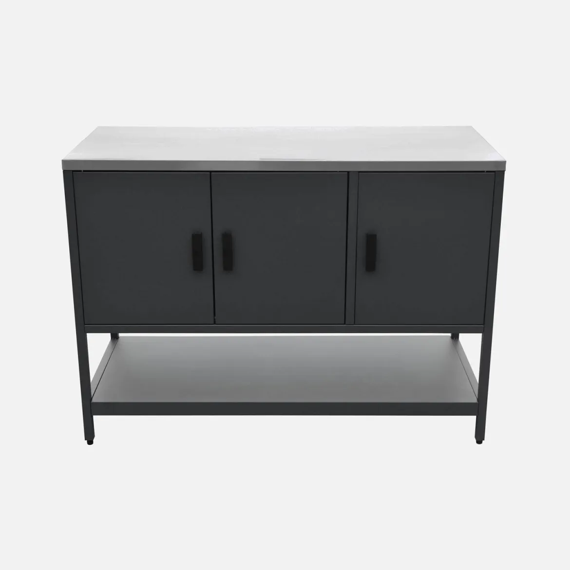 Modulo cucina da esterno in acciaio 3 ante e 1 ripiano, 120cm