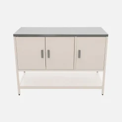 Modulo cucina da esterno in acciaio 3 ante e 1 ripiano, 120cm