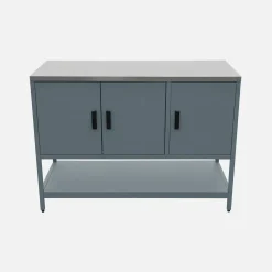 Modulo cucina da esterno in acciaio 3 ante e 1 ripiano, 120cm