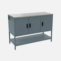 Modulo cucina da esterno in acciaio 3 ante e 1 ripiano, 120cm