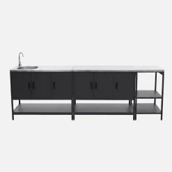 Modulo cucina da esterno in acciaio inossidabile, 3 moduli