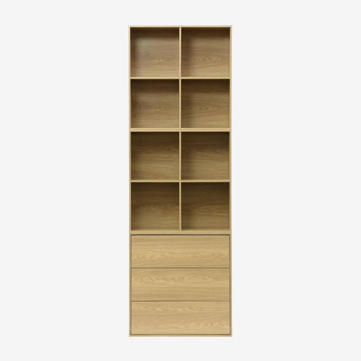 Modulo di stoccaggio decorativo in legno 3 cassetti