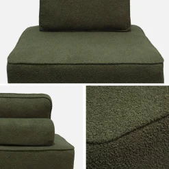 Modulo per divano modulare in tessuto bouclé, 1 posto