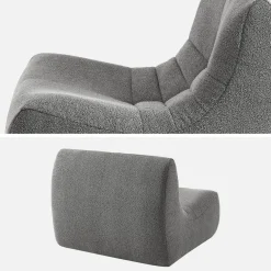 Modulo per divano modulare senza braccioli in bouclé