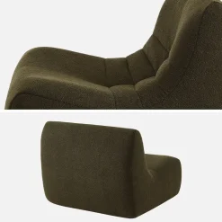 Modulo per divano modulare senza braccioli in bouclé
