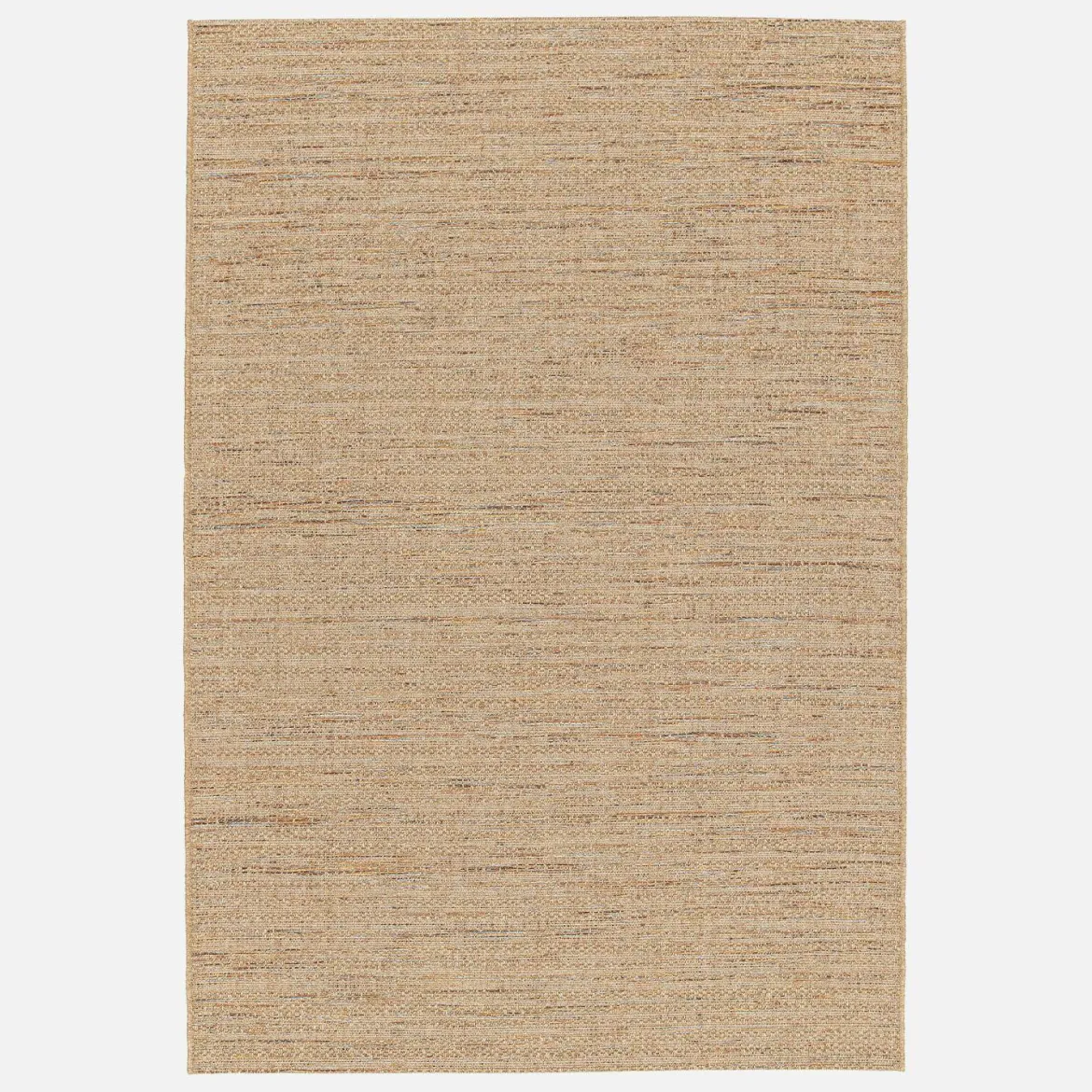 Moquette interna/esterna ad effetto juta chiaro con accenti colorati
