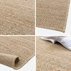 Moquette interna/esterna ad effetto juta chiaro con accenti colorati