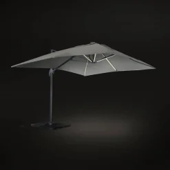 Ombrellone decentrato rettangolare 3x4m con luce LED