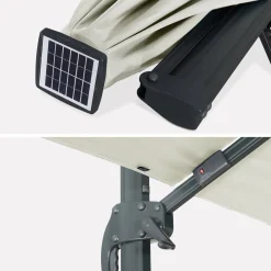 Ombrellone decentrato rettangolare 3x4m con luce LED