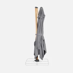Ombrellone rettangolare asta effetto legno, 3x4m