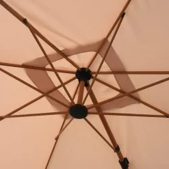 Ombrellone rettangolare asta effetto legno, 3x4m