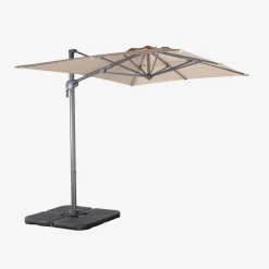 Ombrellone rettangolare eccentrico, 2x3m + base 50x50cm