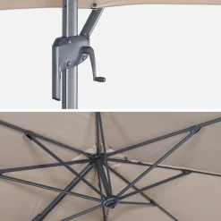 Ombrellone rettangolare eccentrico, 3x2m