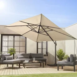 Ombrellone rettangolare, 3x4m + base