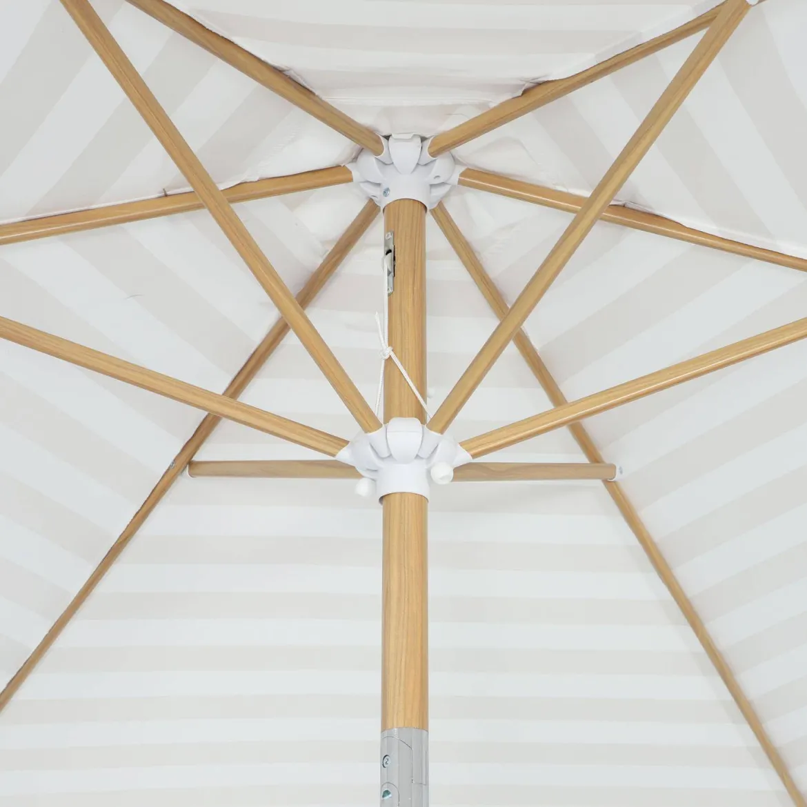 Ombrellone rettangolare asta effetto legno, 3x3m