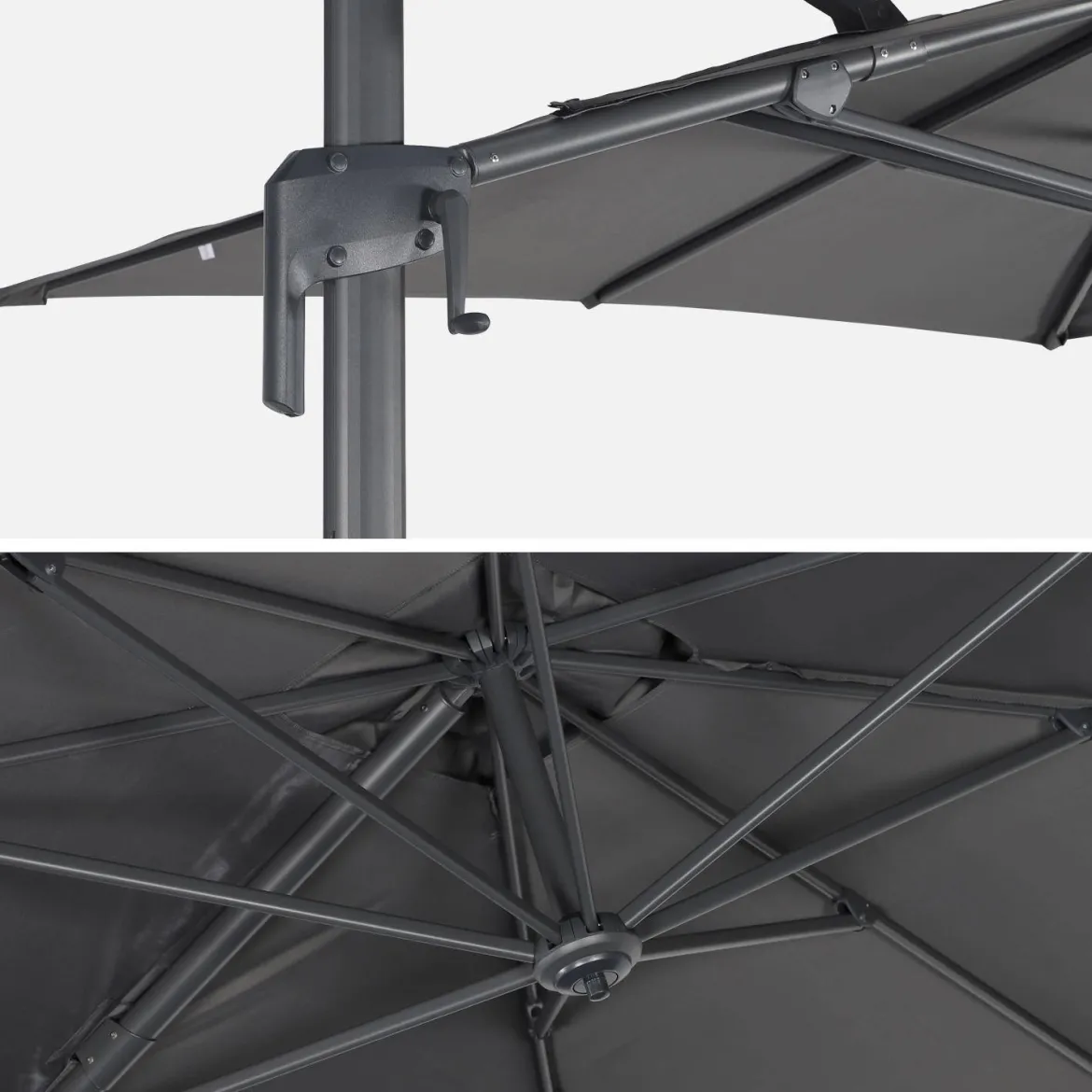 Ombrellone rettangolare eccentrico, 3x2m