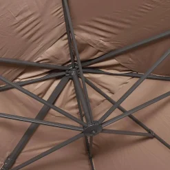 Ombrellone rettangolare eccentrico, 3x4m + piastre di zavorra 50x50cm